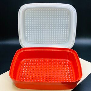 Vintage 70s TUPPERWARE Paprika SEASON-SERVE Marinating Food Container